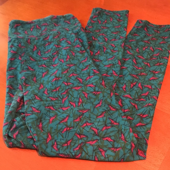 RARE RED BIRD LULAROE Leggings Onesize - Picture 4 of 4